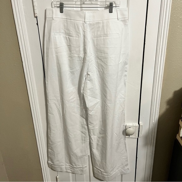 Everlane Way-High Drape Pants White 14R 14 Regular Tencel Cotton D - Picture 7 of 13